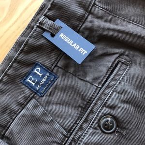 NWT Brown Cotton Chinos by Eredi Pisano of Italy